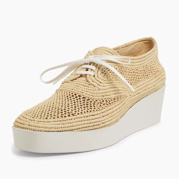 Robert Clergerie Lisa Raffia Platform Derby’s Oxfords 41. New in box. - Picture 3 of 13